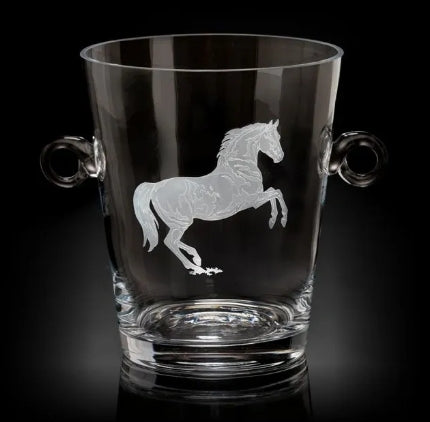 ICE BUCKET REARING HORSE