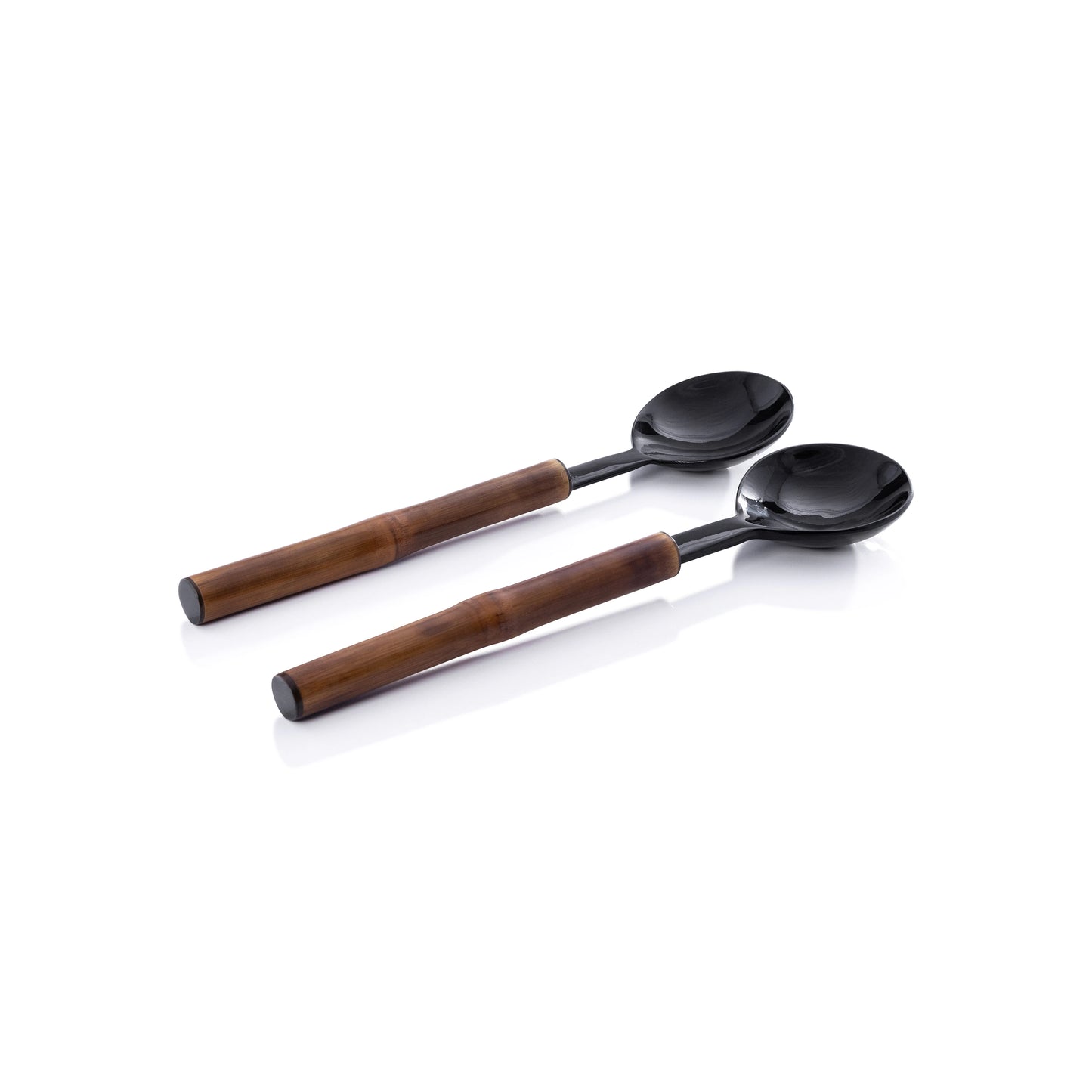 BLACK HORN & RED WOOD SERVING SET