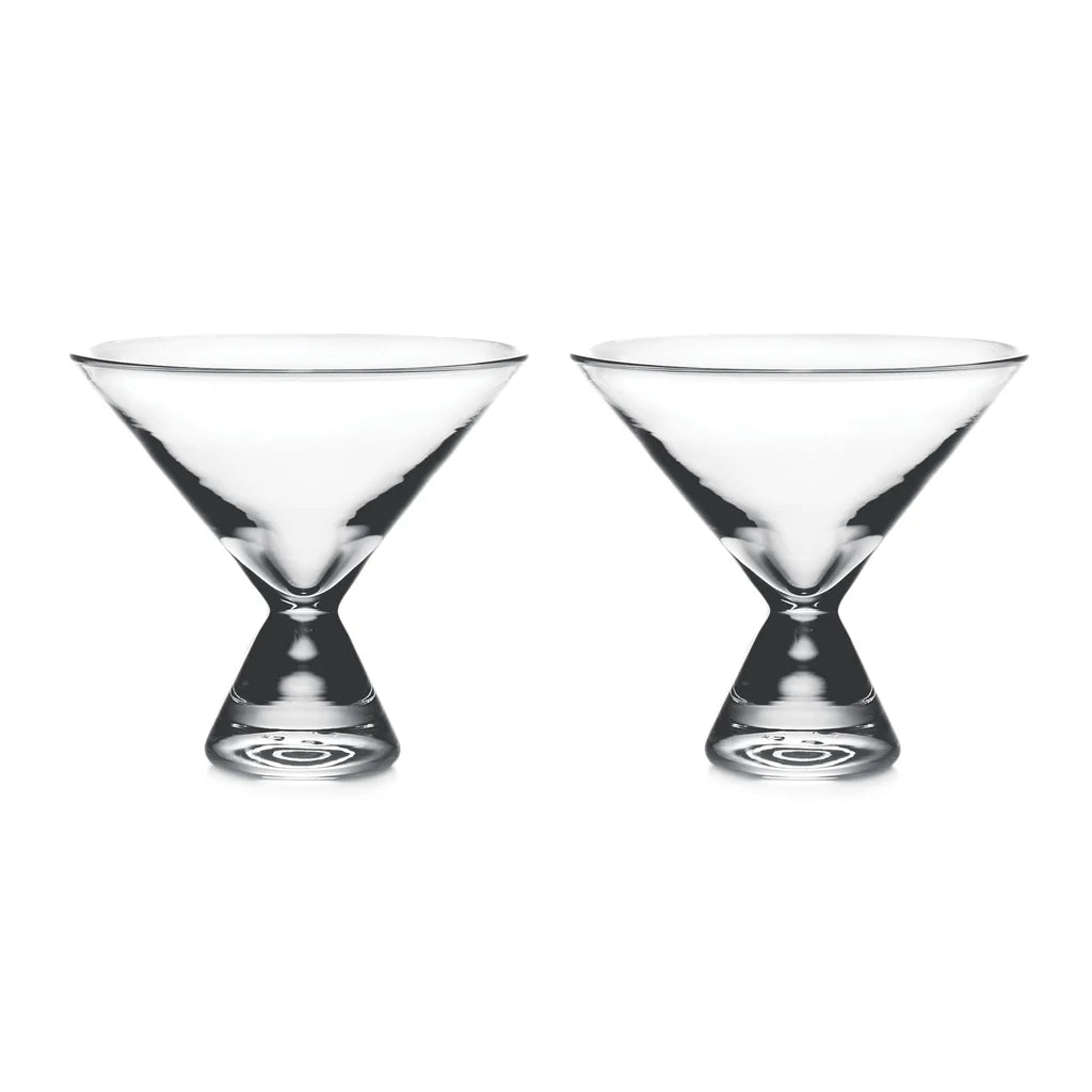 WESTPORT STEMLESS MARTINIS - PAIR