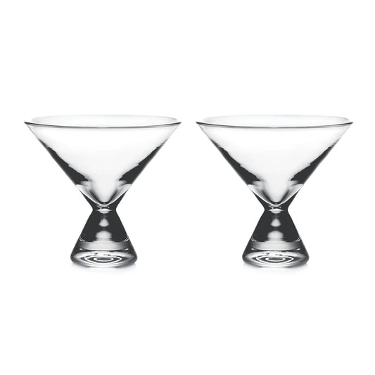 WESTPORT STEMLESS MARTINIS - PAIR