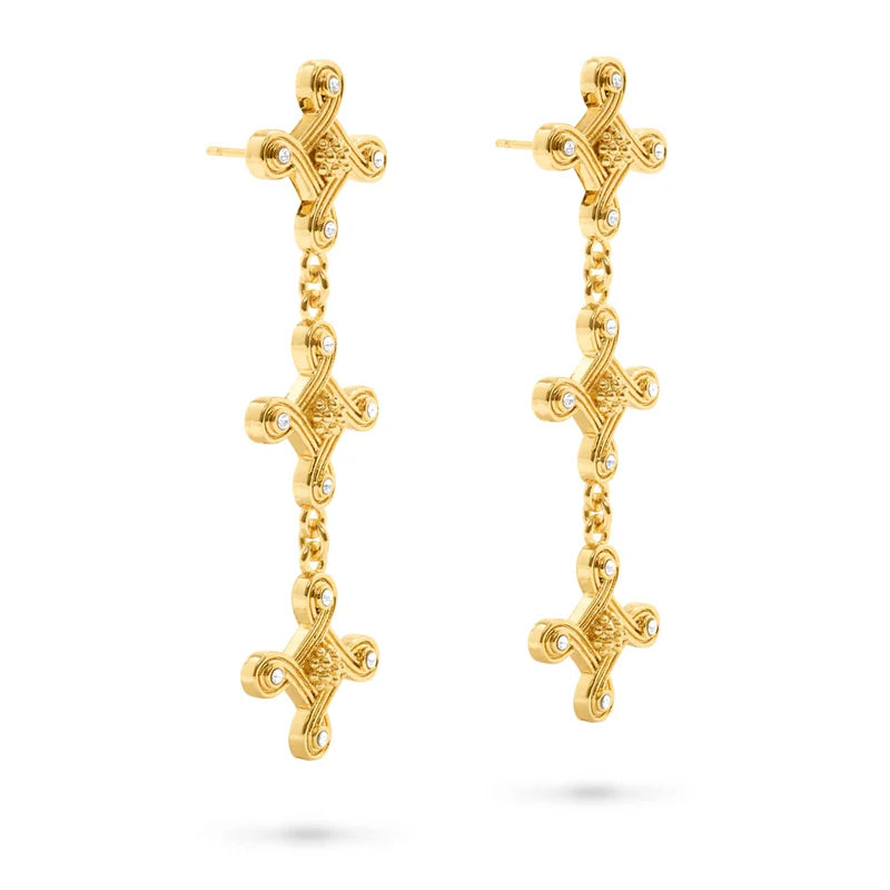 EARRINGS MONIQUE COMPASS DROP