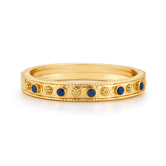 BERRY GEM CLASSIC HINGED BANGLE BLUE