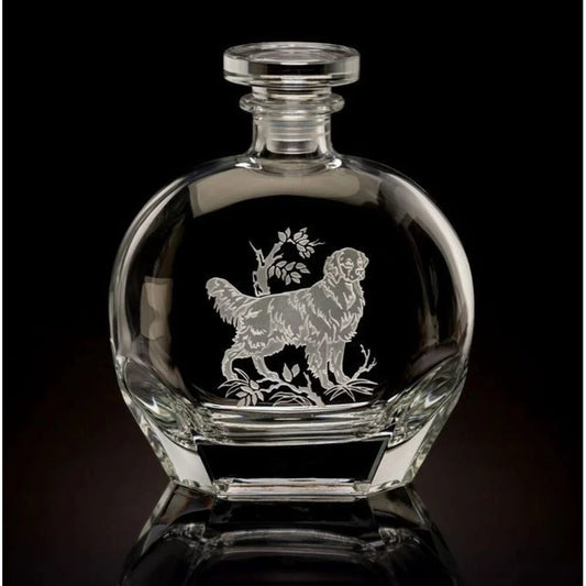 GOLDEN RETRIEVER ROUND DECANTER