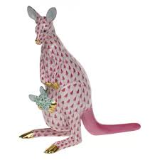 KANGAROO & BABY - RASPBERRY