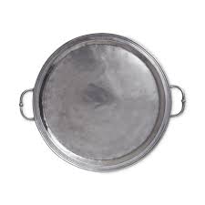 ROUND TRAY W/HANDLES 12.6"
