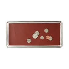 VANITY TRAY W/LEATHER INSERT