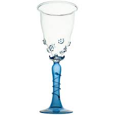 OPHELIA WINE GLASS BLUE
