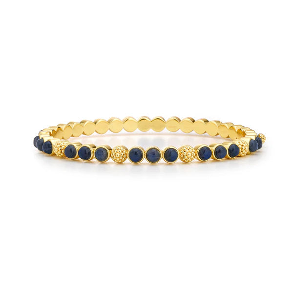 BERRY GEM PETITE HINGED BANGLE - BLUE