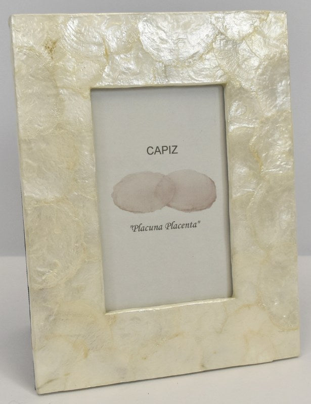 FRAME 4 X 6 CAPIZ NATURAL WHITE