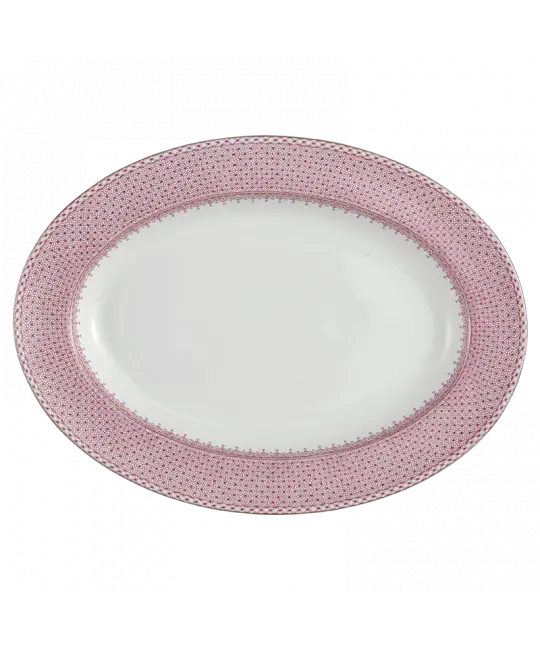PINK LACE OVAL PLATTER