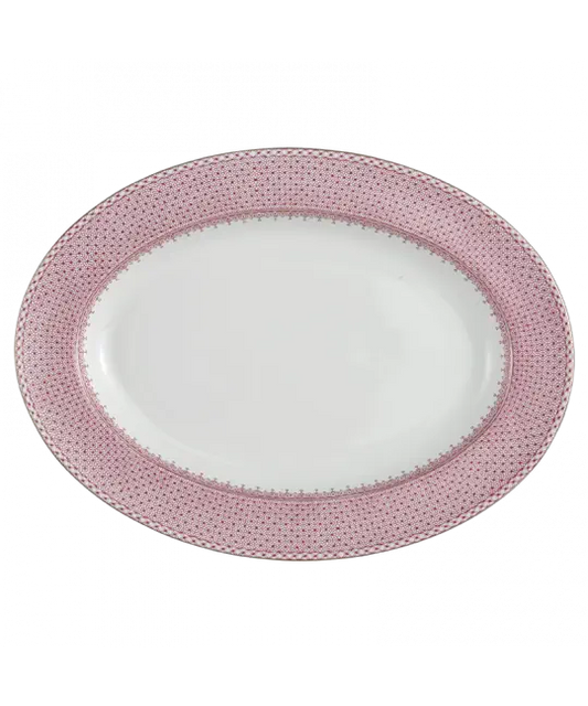 PINK LACE OVAL PLATTER