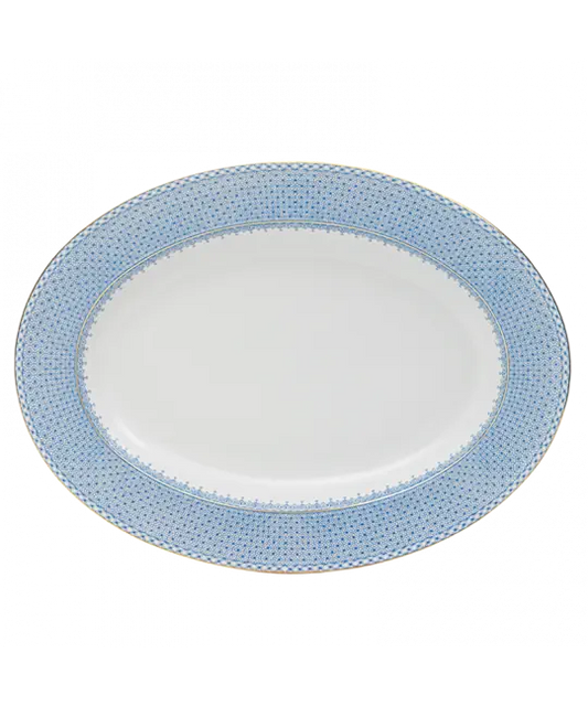 CORNFLOWER LACE OVAL PLATTER
